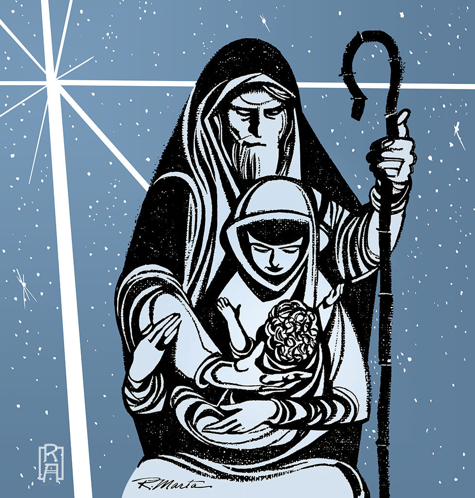&quot;Holy Family&quot; vintage illustration by Ray Marta