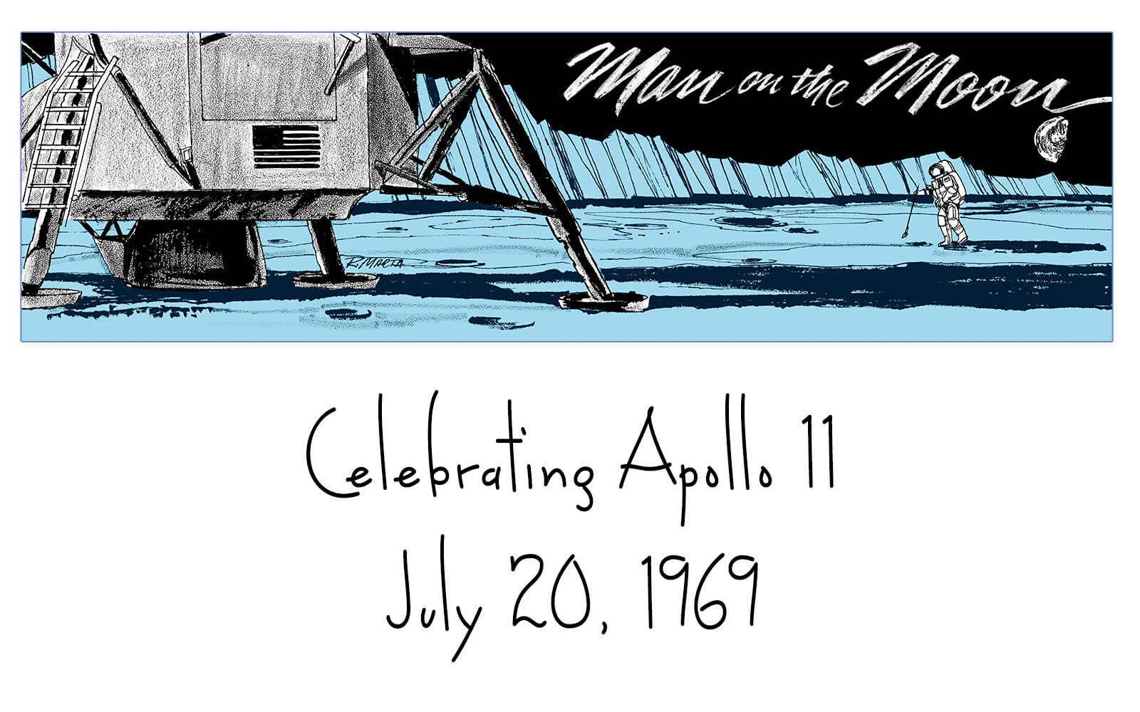 Illustrating The First Moon Landing