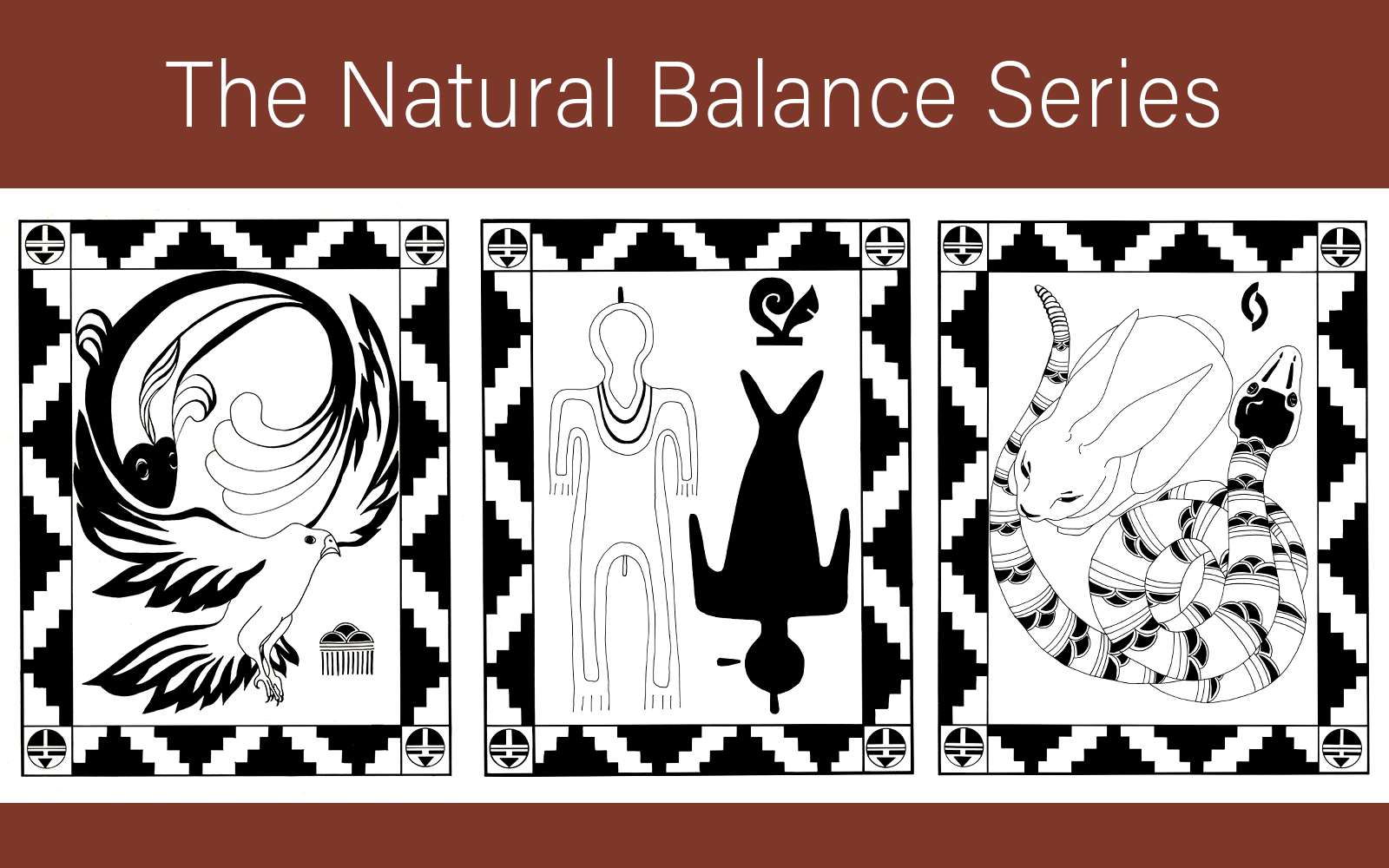 The 'Natural Balance' series of southwest inspired graphic illustrations by Denise Marta-Burch