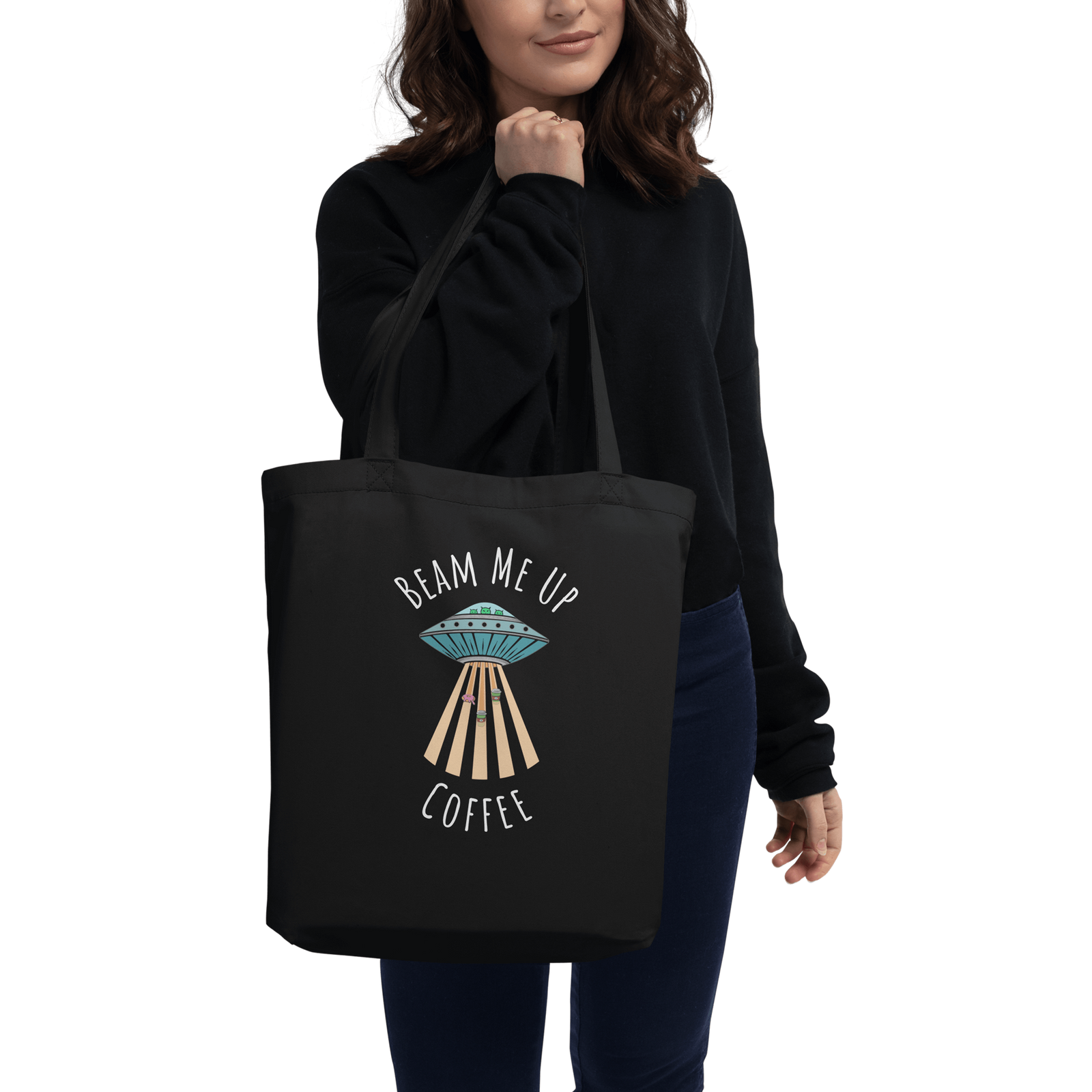 Beam Me Up Coffee tote by Ridgeline Arts