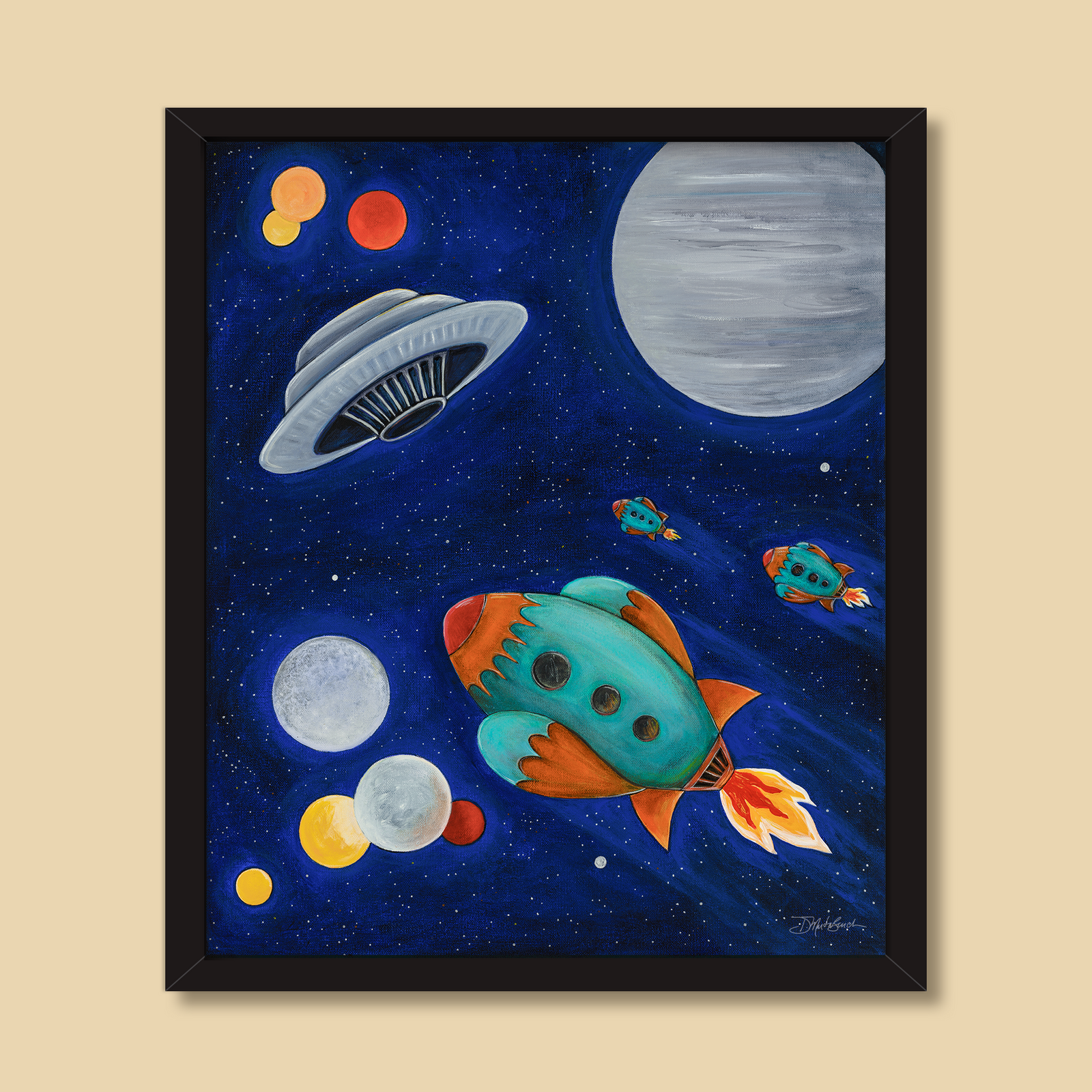 Welcoming Committee | Acrylic & ink painting by Denise Marta-Burch