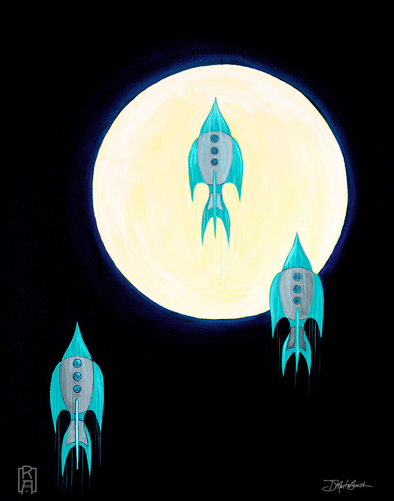 Full Moon Rising | acrylic painting by Denise Marta-Burch