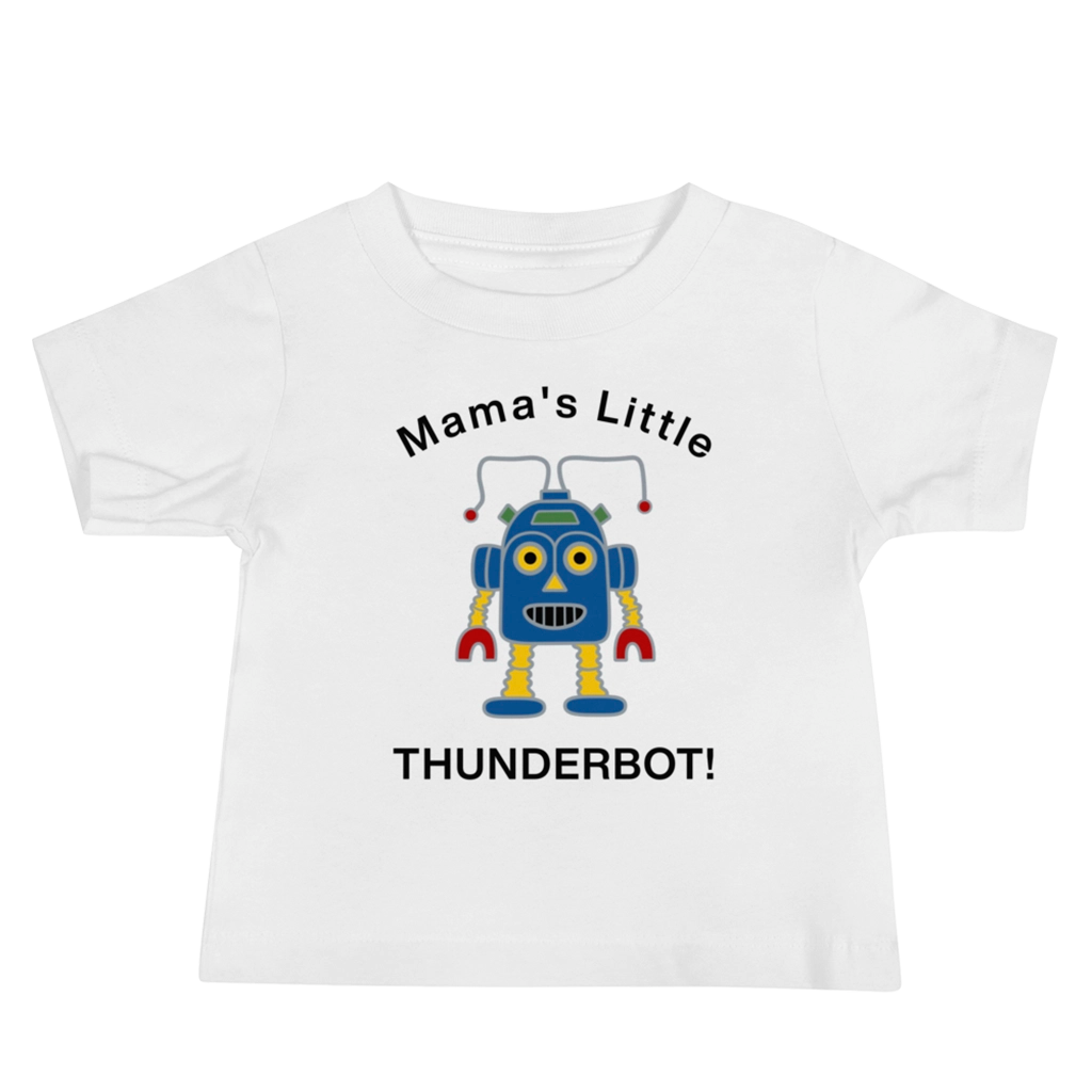 Mama&#39;s Little Thunderbot | Baby T-Shirt by Ridgeline Arts