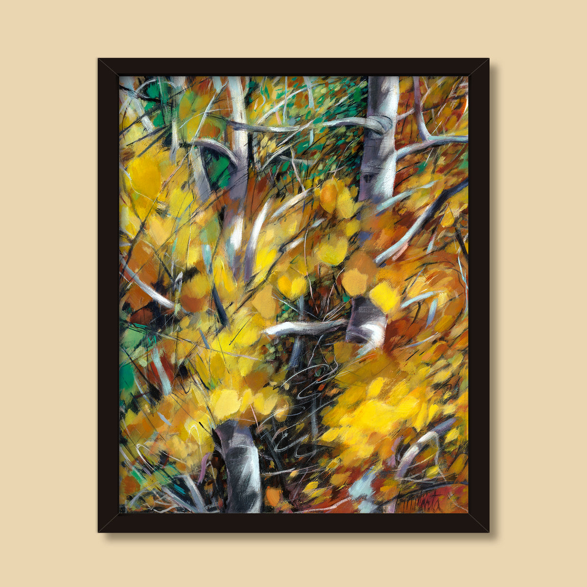 Aspen Thicket | mixed media painting by Michelle Marta-Drake