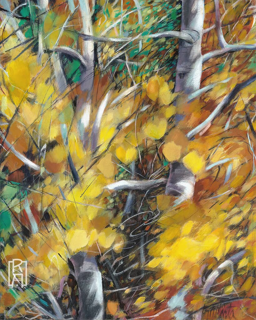 Aspen Thicket | Abstract Landscape Painting by Michelle Marta-Drake 