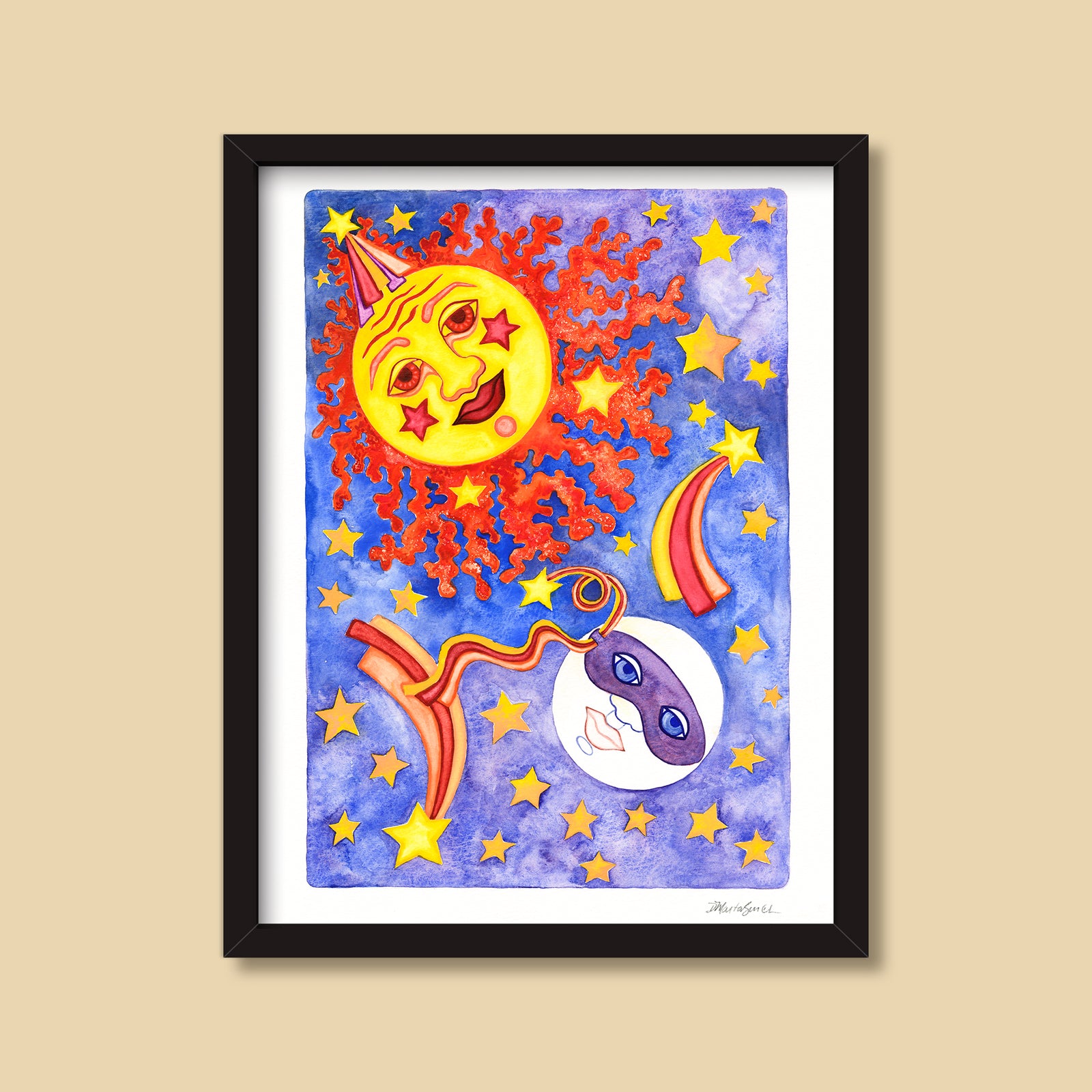 Celestial Celebration | Watercolor by Denise Marta-Burch