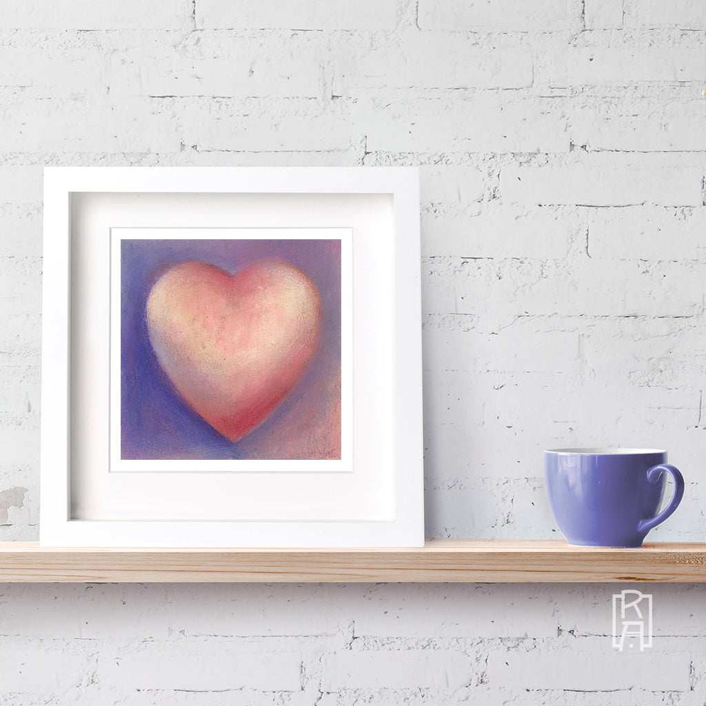 Framed version of Dear Heart from the Heartworks Collection by Michelle Marta-Drake