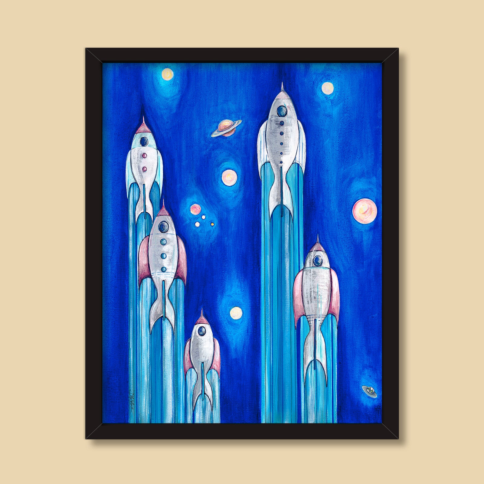 Fleet Week | Mixed Media Illustration by Denise Marta-Burch