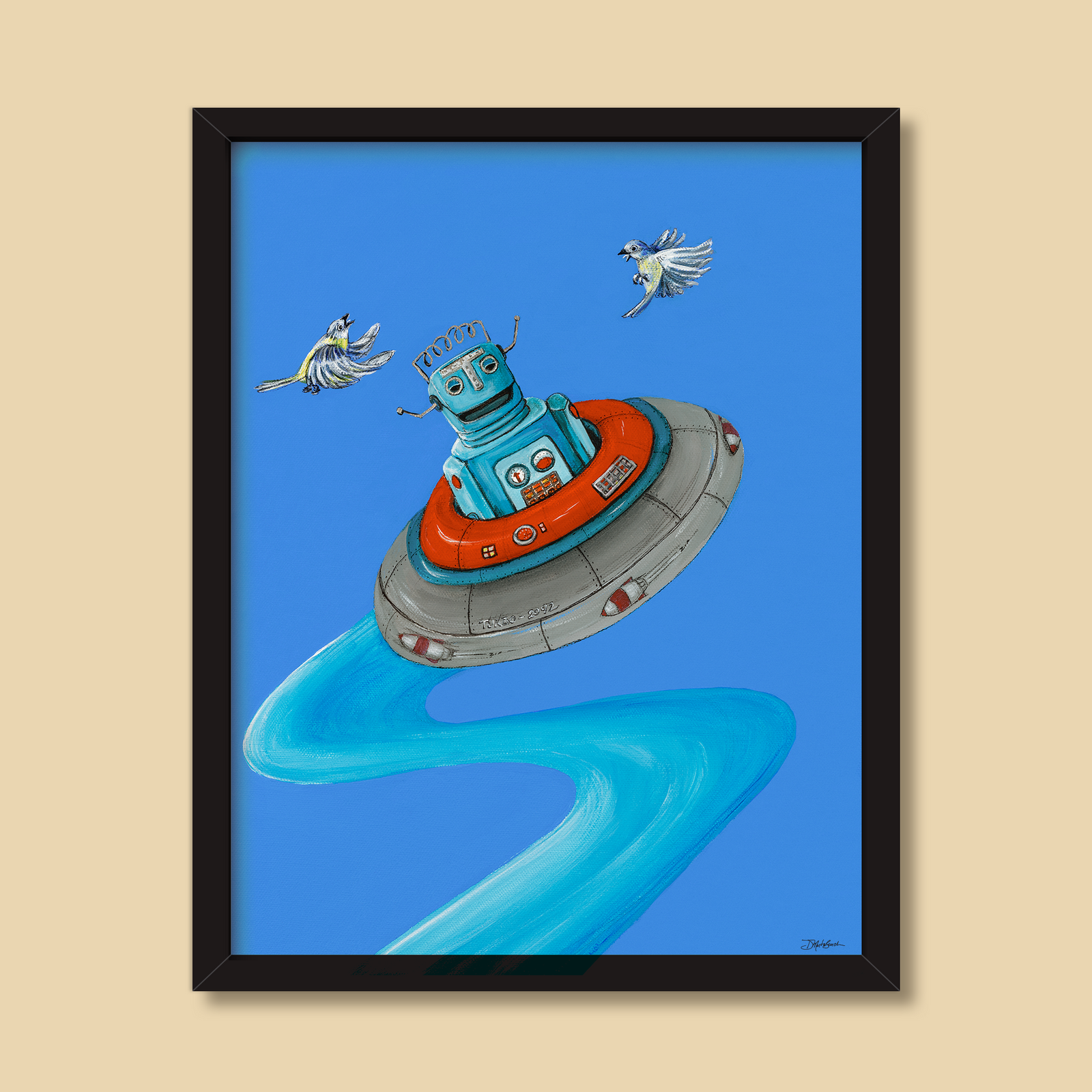 Joy Ride | Acrylic and ink painting by Denise Marta-Burch