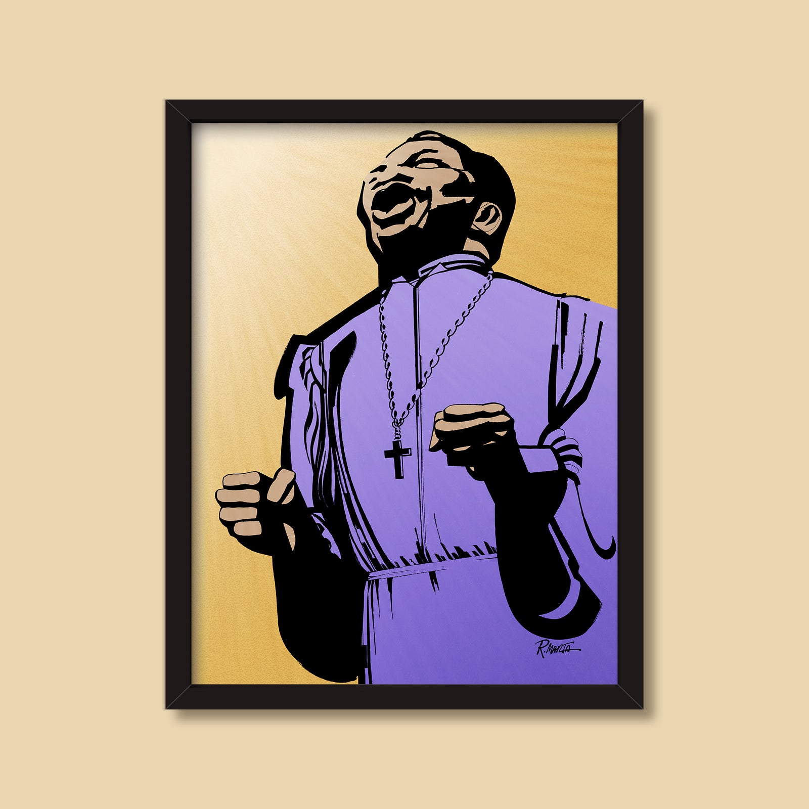 Gospel Singer — vintage illustration by Ray Marta