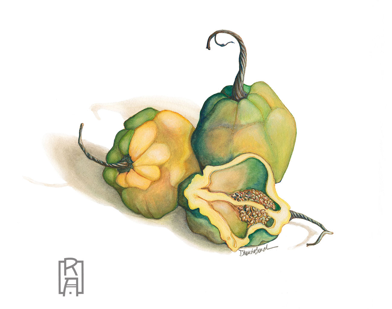 Habaneros | Mixed Media Painting by Denise Marta-Burch