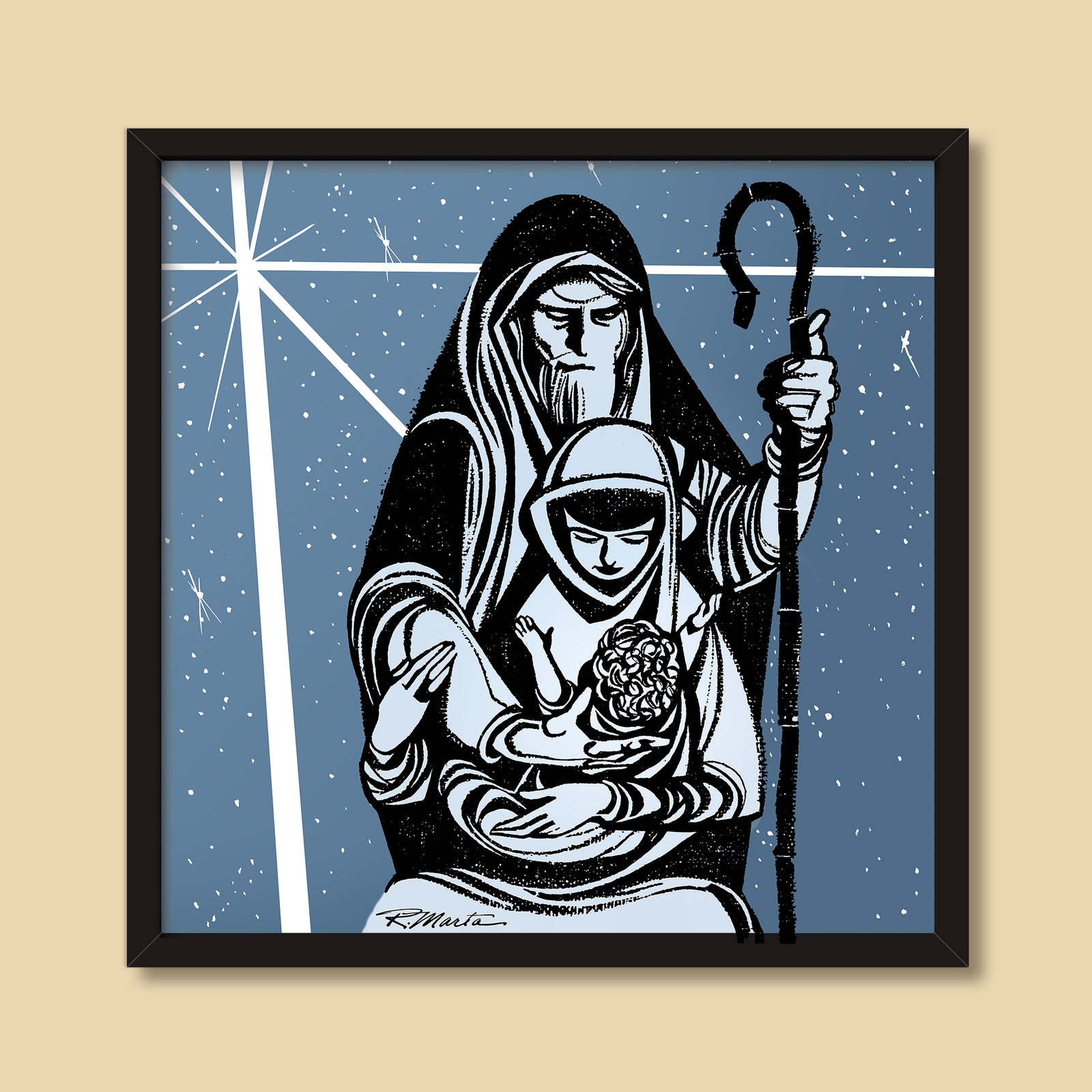 Holy Family | Vintage illustration by Ray Marta