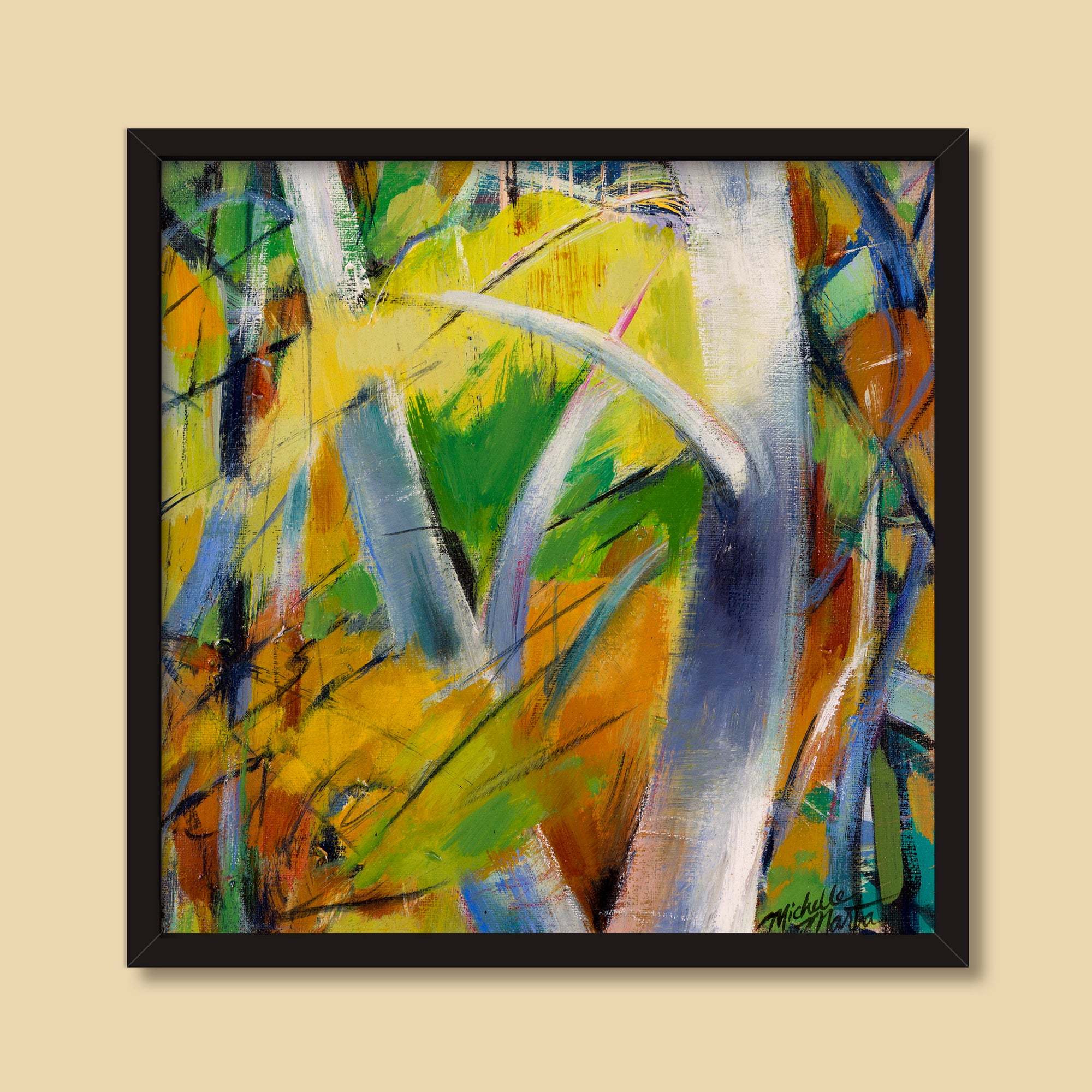In The Thicket | acrylic abstract landscape painting by Michelle Marta-Drake