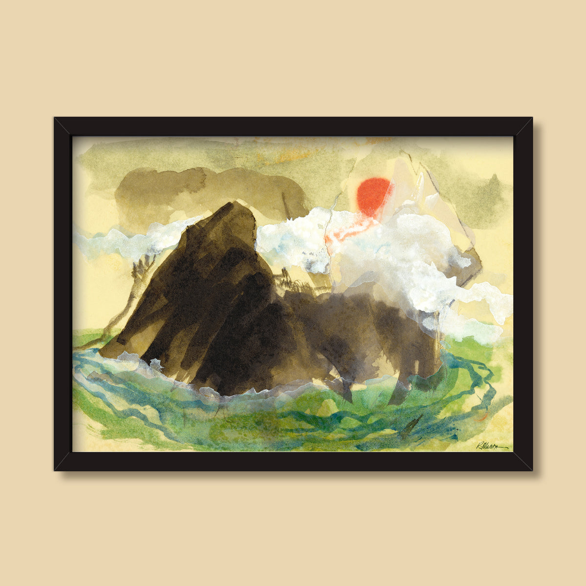 Island Mist | mixed media painting by Ray Marta