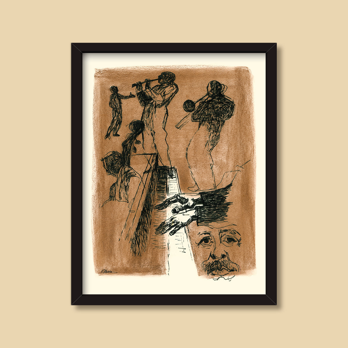 Jazz Study #5 — vintage illustration by Ray Marta