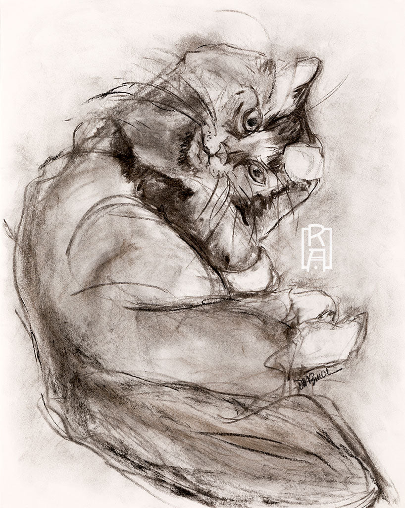 Kitty | Drawing by Denise Marta-Burch