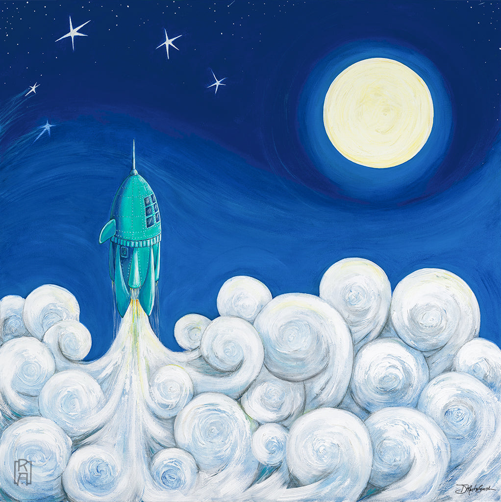 Liftoff On Lanos | Mixed Media Painting by Denise Marta-Burch