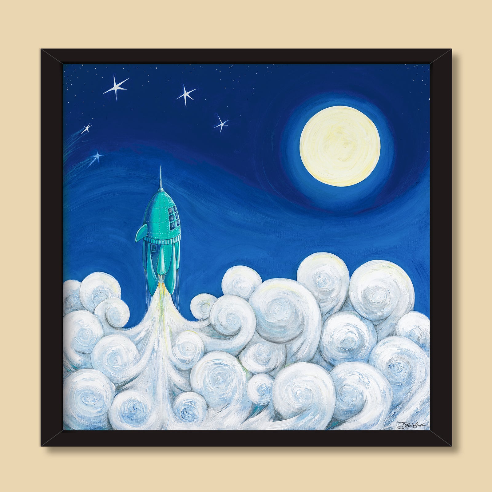 Liftoff On Lanos | Mixed Media Painting by Denise Marta-Burch