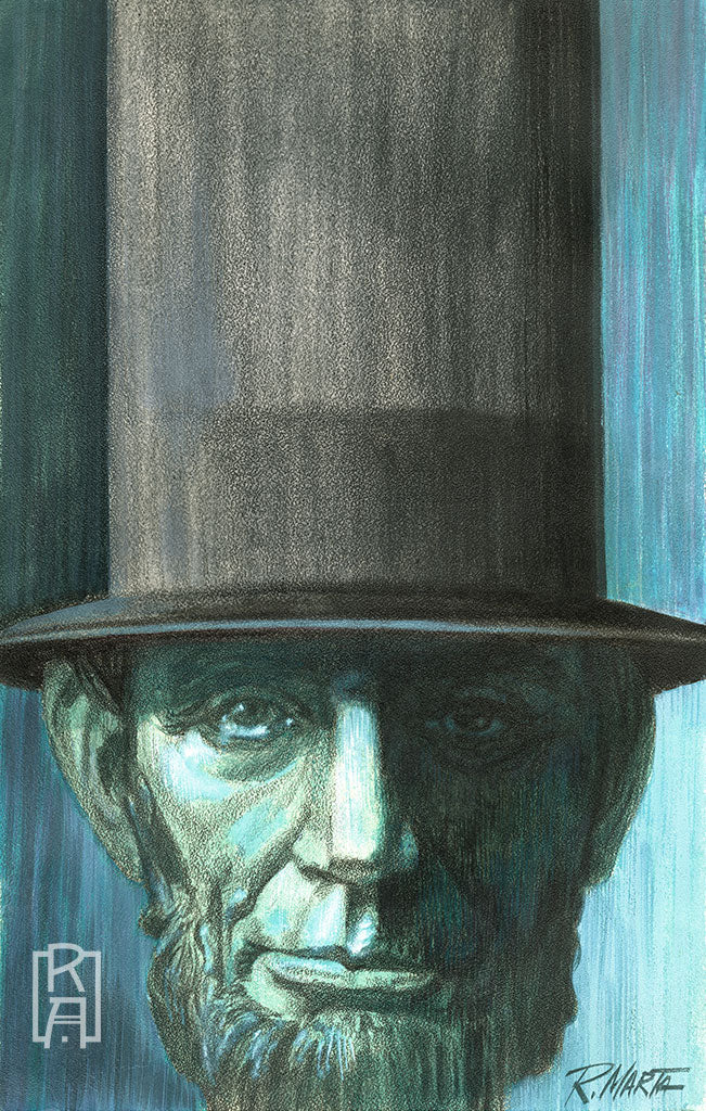 &quot;Blue Lincoln&quot; vintage illustration by Ray Marta