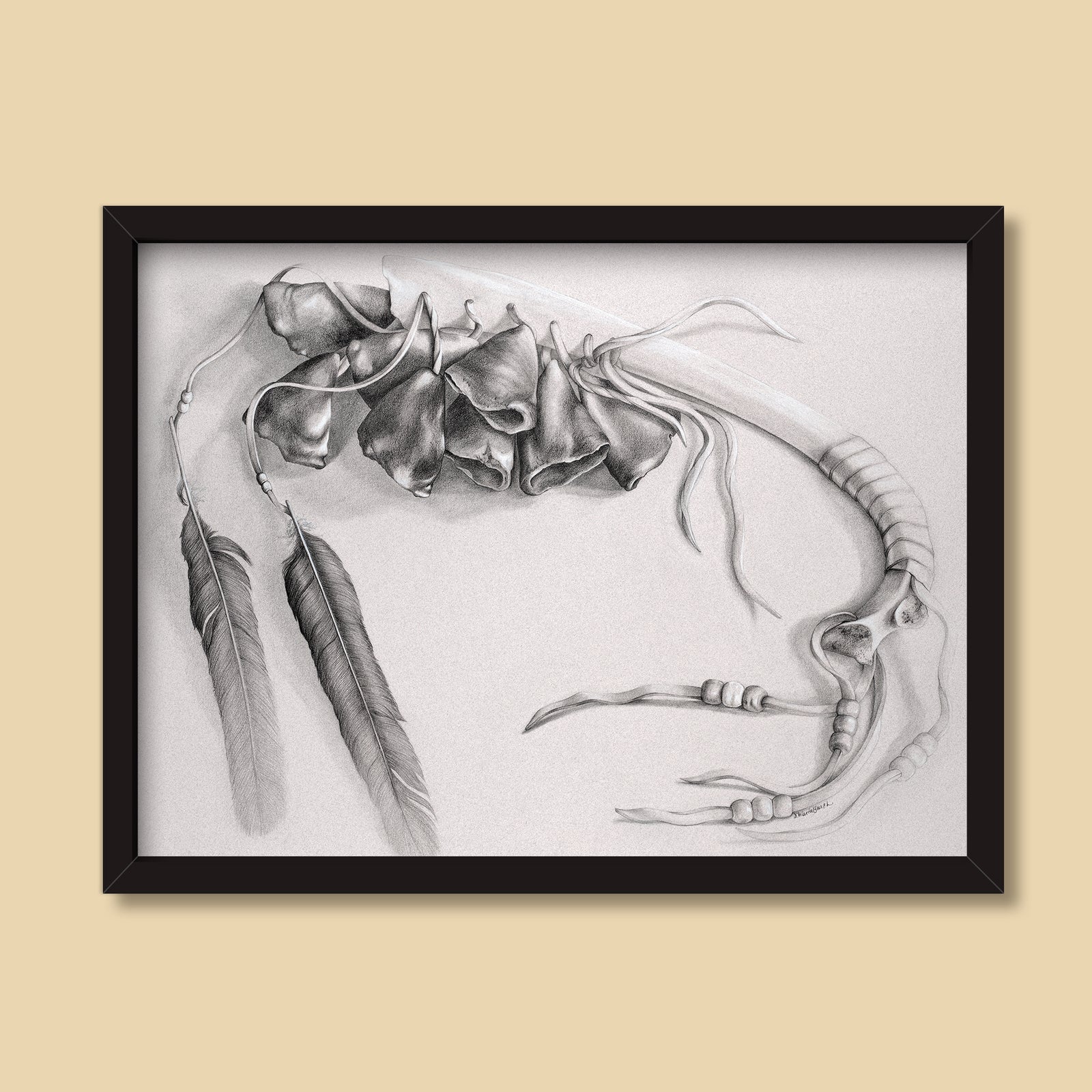 Medicine Rattle | Drawing by Denise Marta-Burch