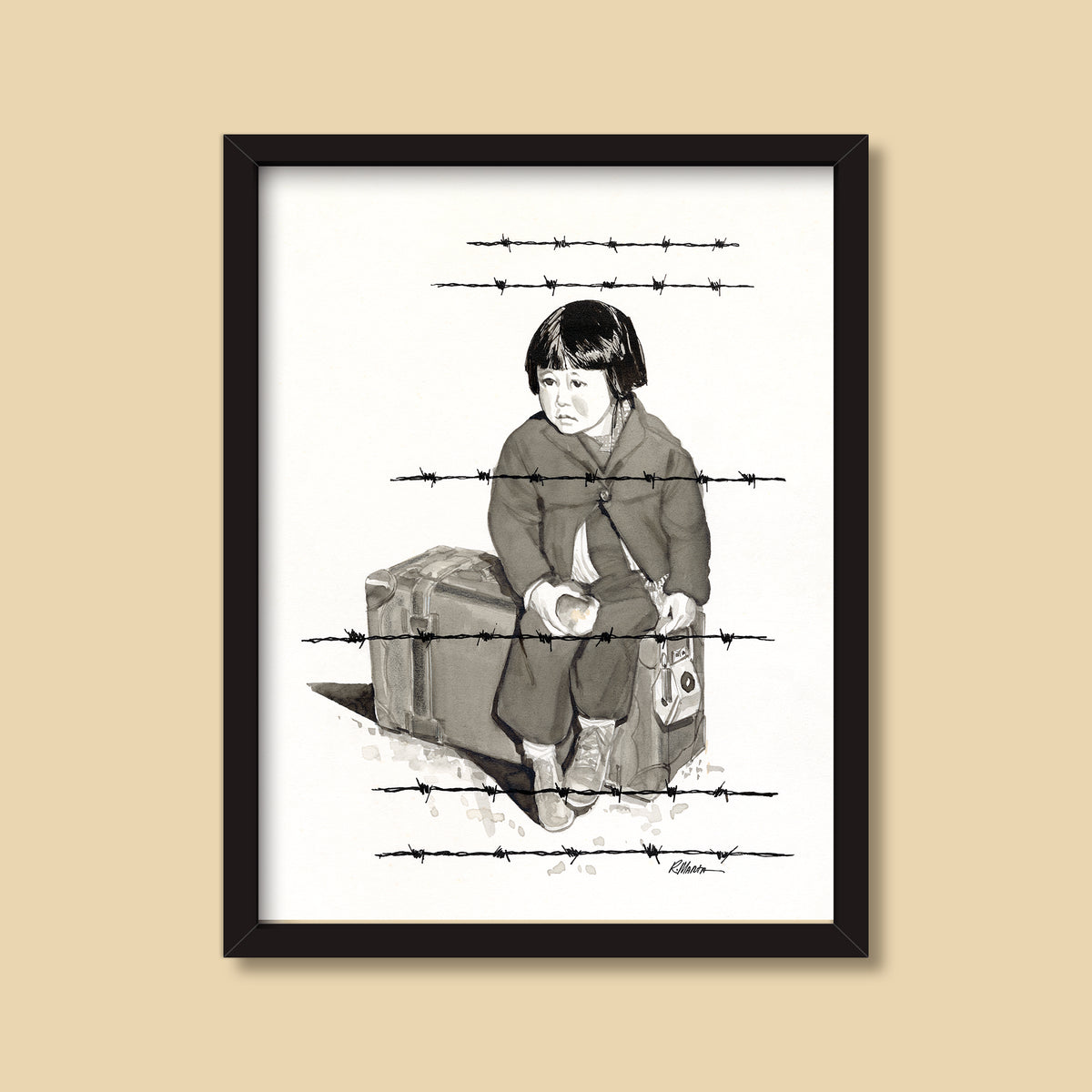 Move to Manzanar — vintage illustration by Ray Marta