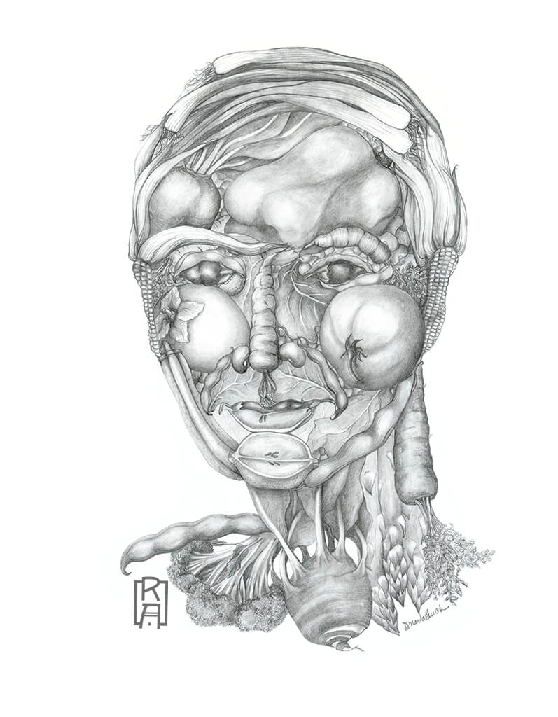 Natural Beauty | Drawing by Denise Marta-Burch
