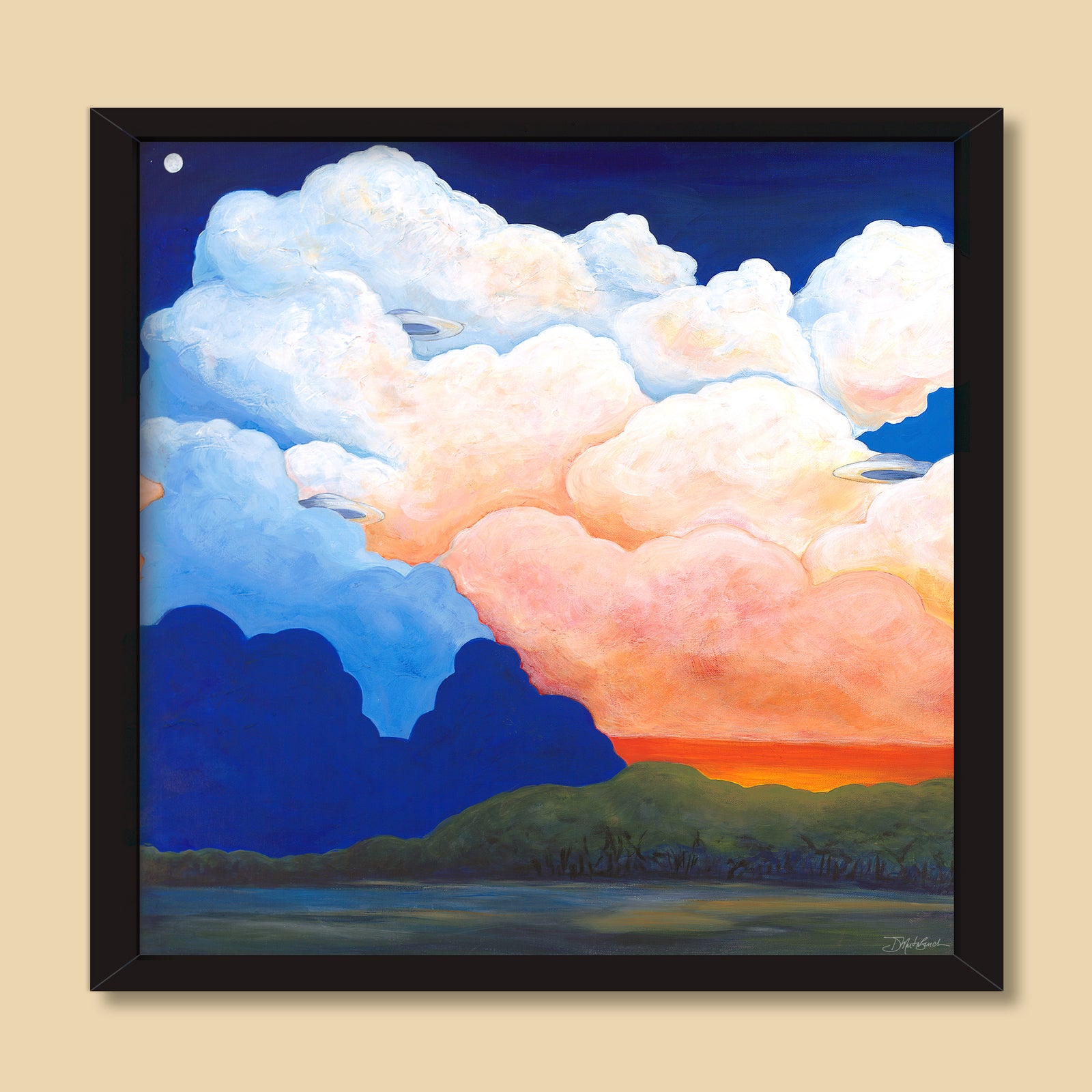 Out of the Clouds | mixed media painting by Denise Marta-Burch