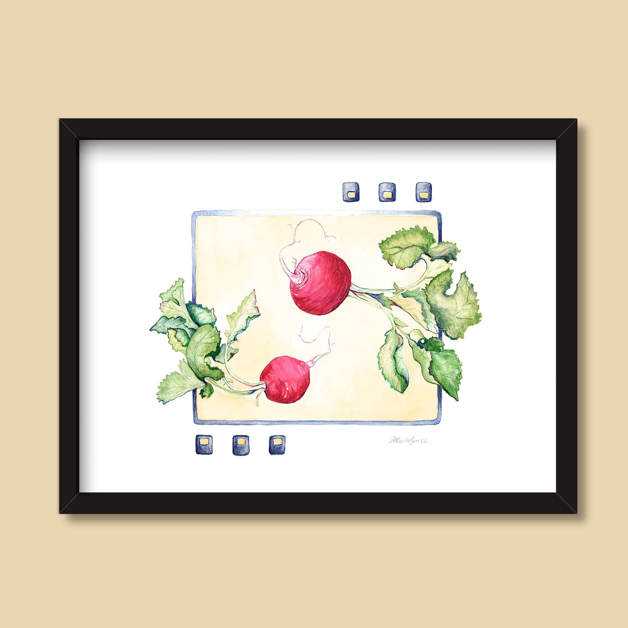 Radishes | Watercolor Painting by Denise Marta-Burch