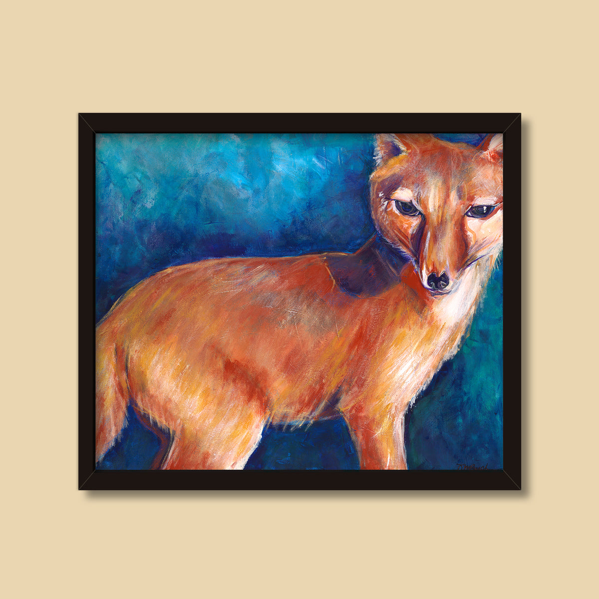 Red Fox | Mixed Media Painting by Denise Marta-Burch