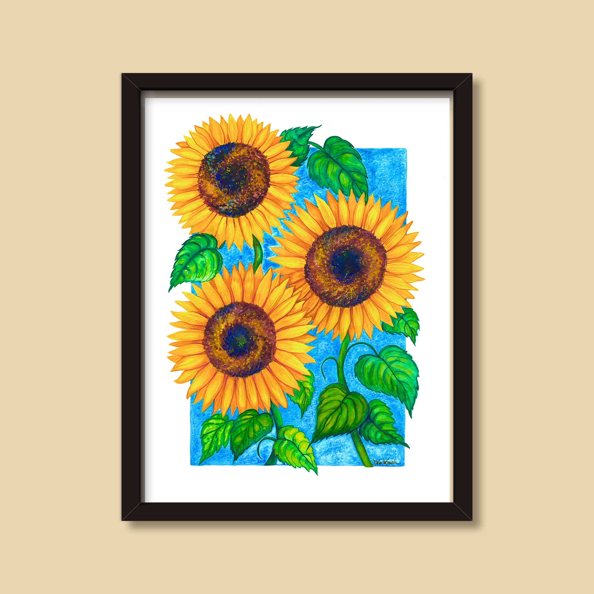 Sunflowers | Watercolor Painting by Denise Marta-Burch